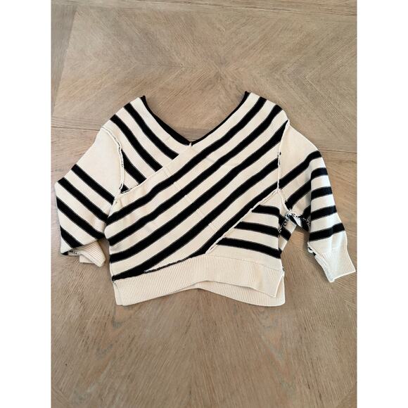 Free People We The Free Crossroads striped Pullover sweater size xs - Picture 6 of 6